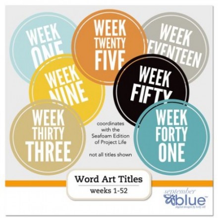 Free Project Life Printable Weekly Titles from September Blue