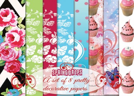 Free dcorative and giftwrap printable papers from Once Upon her Dream