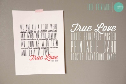 Free printable Poster Robert Fulghum's true Love Quote