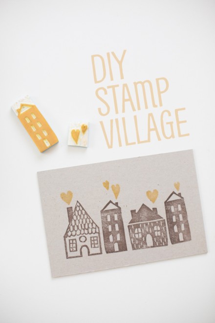 DIY Stamp Village from fellowfellow