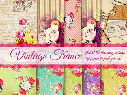 Free printable Vintage trance kit from Craft a Doodle Doo