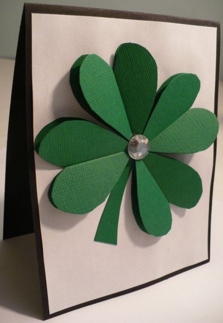 Make a 3D Paper Shamrock from Dollar Store Crafts