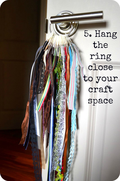 ribbon hanger tutorial from An Ounce of Creativity