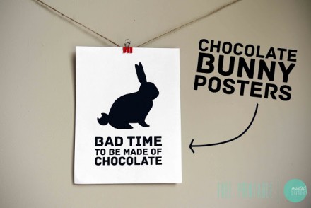 Free Printable Chocolate Bunny Posters from Minted Strawberry