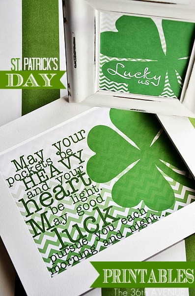 St. Patrick's Day Printables from 36th Avenue