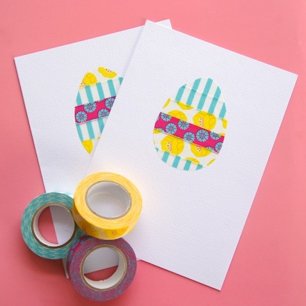 Washi tape easter egg card from Omiyage Blogs