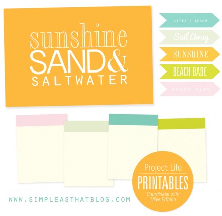 free project_life_printables from Simple as That