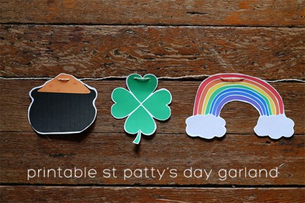 printable st.patty's garland from squirrelly minds