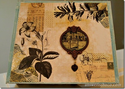 Altered Beach and Floral Cigar Box by The Answer is Chocolate