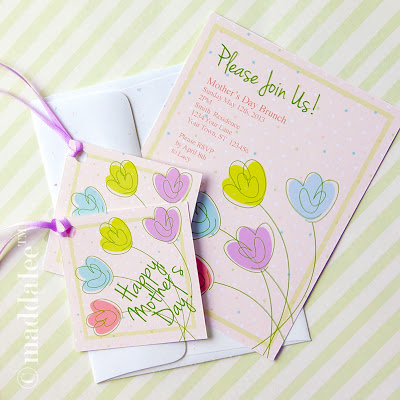 Craft Gossip - Free Printable Mother's Day Spring Party Package from maddalee