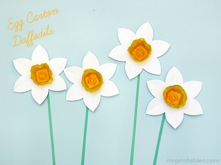 spring-crafts-for-kids-egg-carton-daffodils by Mr. Printables