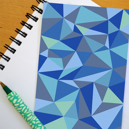 Free printable triangle design greeting card from Creative in Chicago