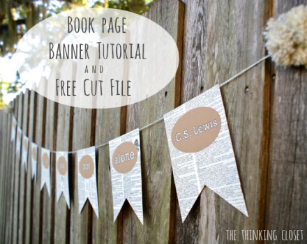 Tutorial - Book Page Banner from The Thinking Closet