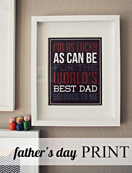 Free Father's Day Printable Poster from Eighteen25