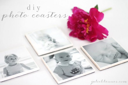 Tutorial - DIY photo coasters by Julie Blanner