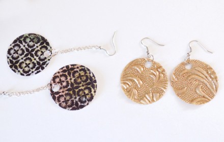 Tutorial - scrapbook paper earrings from dream a little bigger