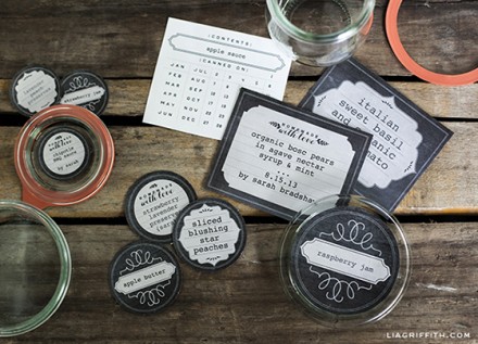 Freebie - Chalkboard Freezer and Canning Labels by Lia Griffith