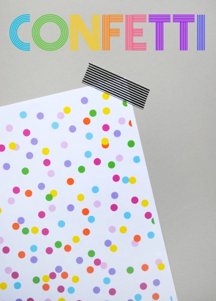 Freebie - Printable Confetti Paper from minieco