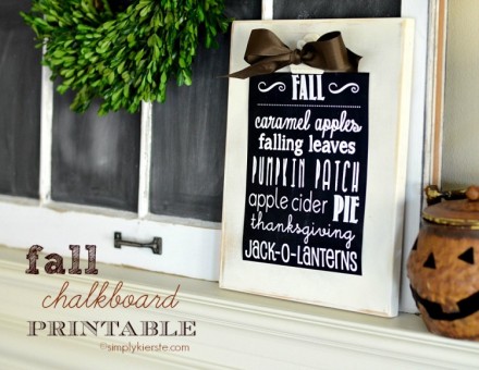 Freebie - Fall Chalkboard Printable from Simply Kierste