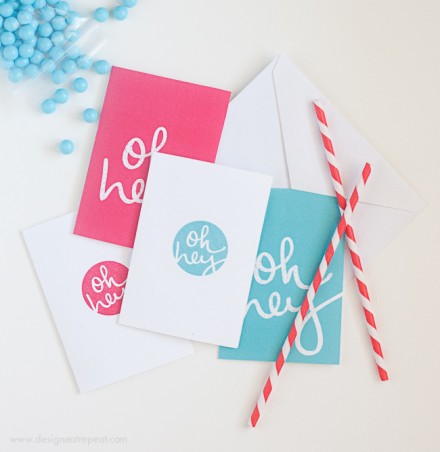 Freebie - Printable Note Cards by Design Eat Repeat