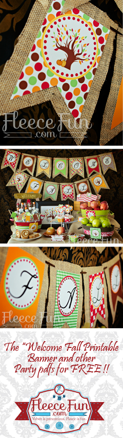 Freebie - Welcome fall banner from Fleece Fun