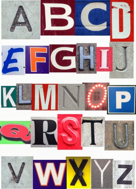 Local Letter Alphabet by Buttons and Paint