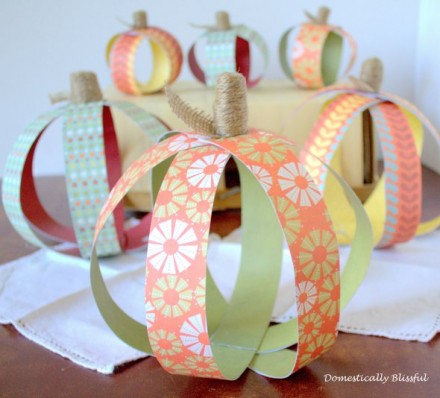 Tutorial - Paper Pumpkin by Domestically Blissful