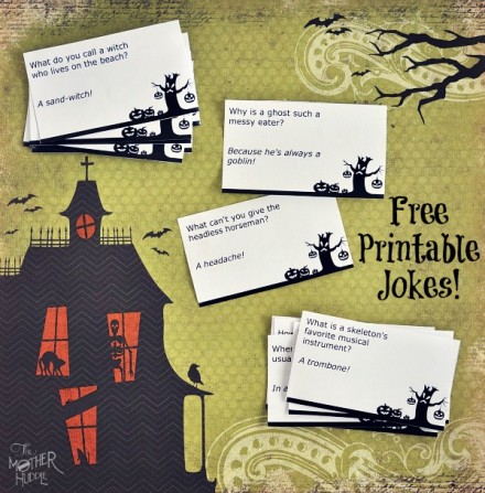 Free-Printable-Halloween-Jokes from The Mother Huddle