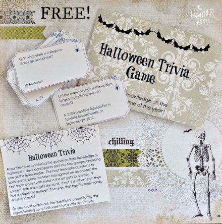 Free-Printable-Halloween-Trivia Game from The Mother Huddle