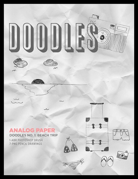 Freebie -Doodles-1-BeachTrip by Analog paper