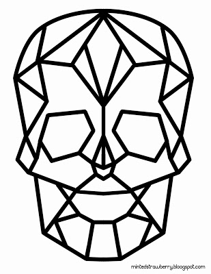 Freebie - Geometric Skull from Minted Strawberry