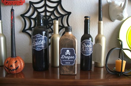 Freebie - Spooky Bottle Labels from Lynn and Lou