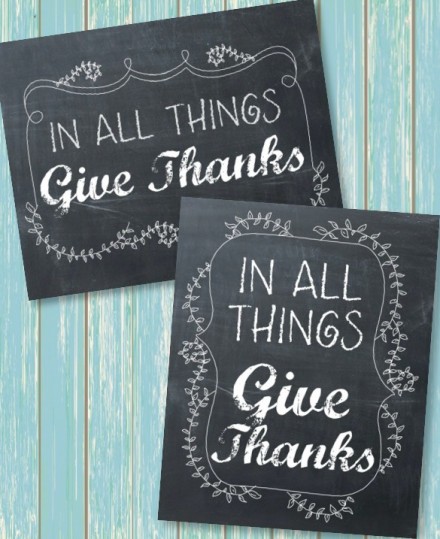 Freebie - give_thanks_printables from Happy Go Lucky