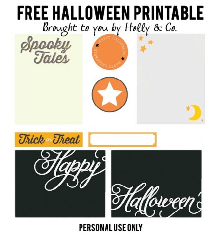 Freebie - halloween printable from Holly & Company