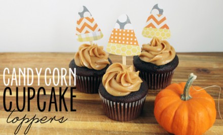 Tutorial - Candy-Corn-Cupcake-Toppers from Unusually Lovely