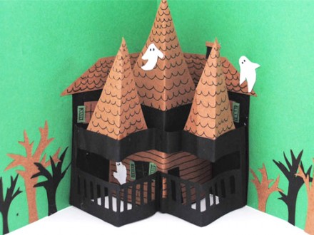 Tutorial - pop-up-haunted-house-by Creative in Chicago #scrapbooking #halloween #craftgossip