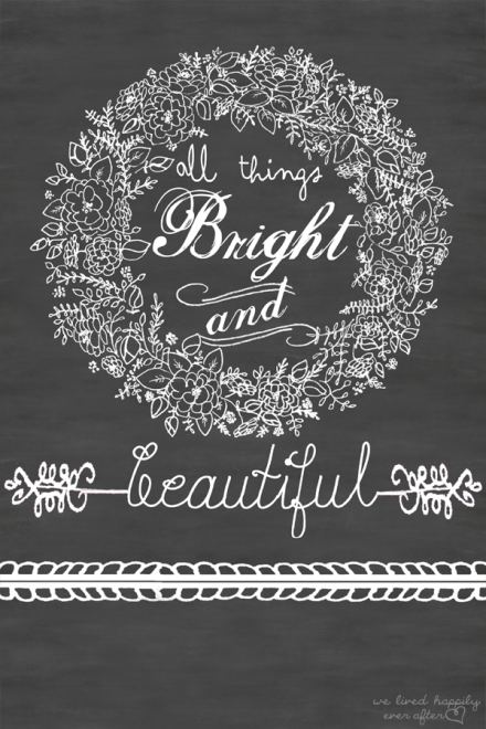 Freebie - All Things Bright and Beautiful Fall Printable