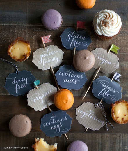 Freebie - Food Ingredient Tags for Thanksgiving Dinner from Lia Griffith