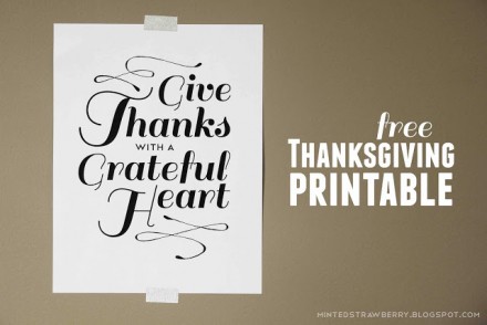 Freebie - Give Thanks With A Grateful heart this Thanksgiving