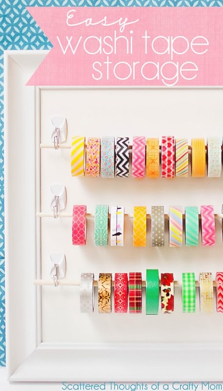 Tutorial - Easy Washi Tape Storage by Scattered Thoughts of a Crafty Mom