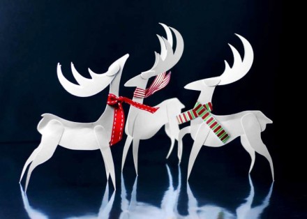 Freebie - Christmas Reindeer Paper Ornaments