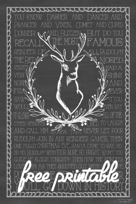 Freebie - Reindeer Poster from They Lived Happily Ever After