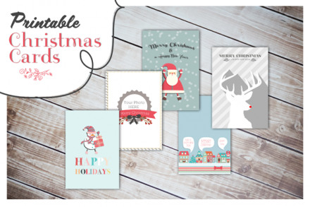 Freebie - printable Christmas Cards from Oh everything Handmade