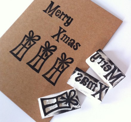 Tutorial - DIY Christmas Stamps at Claireabelle Makes