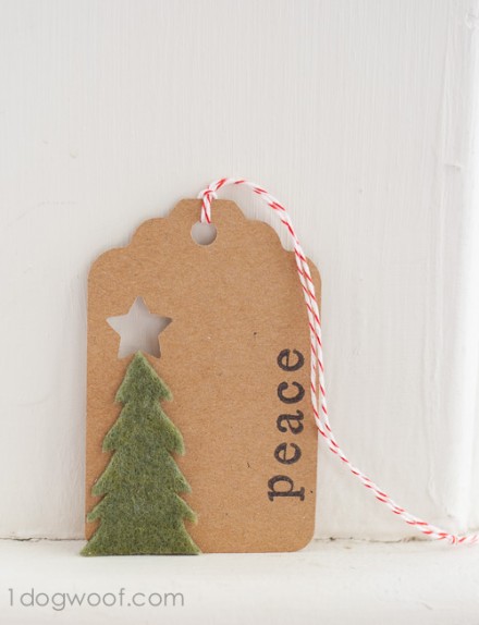 Tutorial - Felt Tree Tag at One Dog Woof