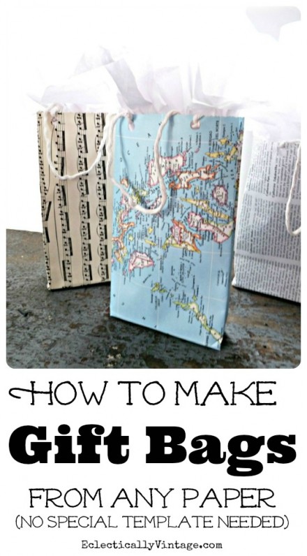 Tutorial - Make Gift Bags from Any Paper by Eclectically Vintage