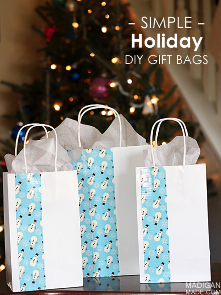 Tutorial - Simple Holiday DIY Gift Bags by Madigan Made