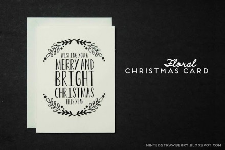 freebie - Printable Christmas Card from Minted Strawberry