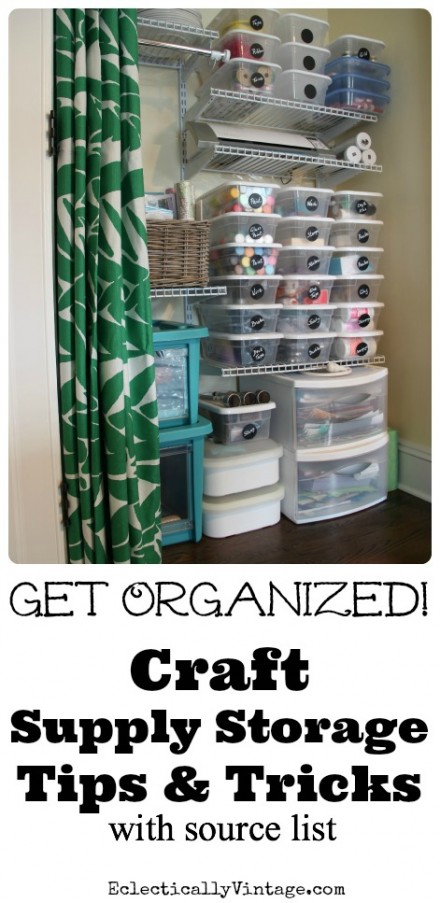 Craft-Supply-Storage-Tips from Kelly at Eclectically Vintage