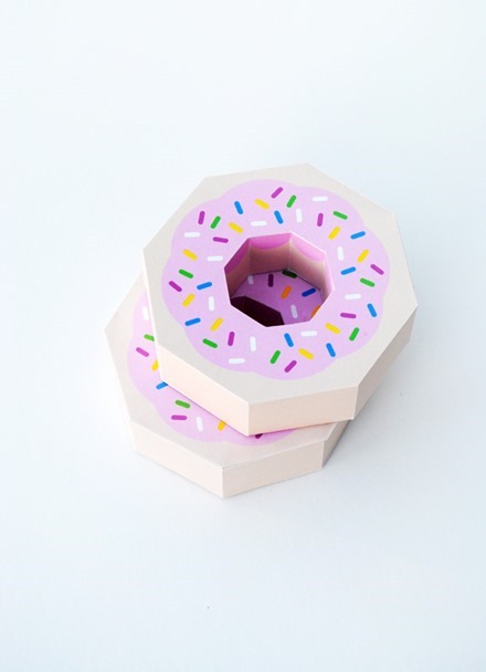 Freebie - Donut Gift Box Template for Valentine's Day